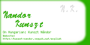 nandor kunszt business card